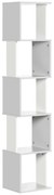 HOMCOM Bibliotecă raft Design Modern cu 5 Nivele - Depozitare Practică pentru Casă sau Birou, alb și gri | Aosom Romania
