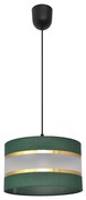 Lustră pe cablu HELEN 1xE27/15W/230V d. 25 cm verde/auriu