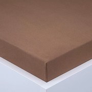 Cearşaf cu elastic jersey EXCLUSIVE maro închis 90 x 200 cm