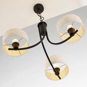 Jupiter 2103 - Lustru cu lanț ARTHUR 3xE27/15W/230V alb/negru/decor marmorat