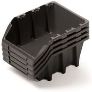 Set de 4 cutii de depozitare fiecare 29,5 x 19,8 x 13,3 cm, negru