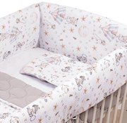 Lenjerie patut Maxi cu aparatori laterale matlasate pentru pat 120x60 cm Kidizi Circus