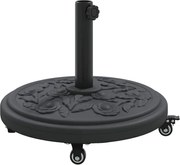 vidaXL Bază pentru umbrelă Art Deco Negru Ø 45 x 39,5 cm Fier