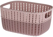 Coș de plastic Duo, roz, 23,5 x 17,5 x 11,5 cm