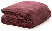 Cuvertură burgundy din micropluș pentru pat dublu 220x240 cm Cosy – Tiseco Home Studio