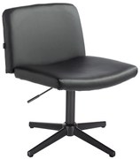 HR150CROSS Scaun Neagră din Piele Ecologica cu Bază Neagră