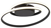 Plafoniera de design neagra cu LED inclus, cu dimmer in 3 trepte - Krula
