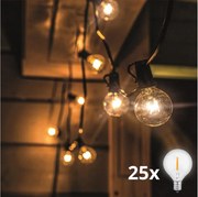 Solight WO794 - Ghirlandă LED decorativă de exterior, 25xE12, 20m, IP44, alb cald
