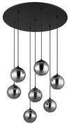 Lustră LED pe cablu Globo 56133-7H RIHA 7xG9/3,5W/230V fumuriu/negru