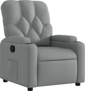 vidaXL Fotoliu rabatabil, gri deschis, material textil
