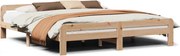 vidaXL Cadru de pat fără saltea, 200x200 cm, lemn masiv pin