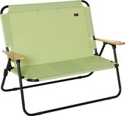 Outsunny scaun de camping 2 locuri, pliabil, cu suport pentru băuturi, 141 x 67 x 80 cm, Verde | Aosom Romania