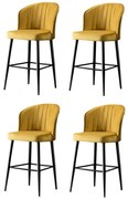 Set de scaune de bar Rubi Yellow, 4 buc., 4 buc