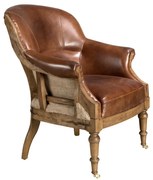 Fotoliu modern design LUX, Piele Naturala, Lemn, Armchair