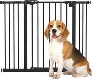 PawHut Poartă Extensibilă pentru Câini fără Șuruburi, Poartă de Siguranță Reglabilă cu 2 Extensii, 68x72 cm, Negru | Aosom Romania