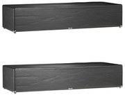 vidaXL Huse șezlong, 2 buc, 12 ocheți, 205x75x40 cm, polietilenă