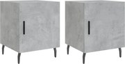 vidaXL Noptiere, 2 buc., gri beton, 40x40x50 cm, lemn compozit