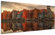 Tablou cu căsuțele colorate (120x50 cm)