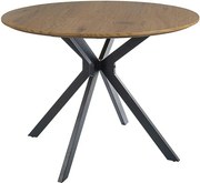 Masa ASTER, stejar/negru, 100x100x76 cm
