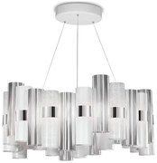 Lustra LED moderna design Art Deco realizata manual LA LOLLO L White