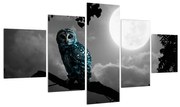 Tablou cu bufnița nocturnă (125x70 cm), în 40 de alte dimensiuni noi