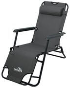 Cattara 13513 Șezlong pliabil Comfort, antracit,155 x 61 cm