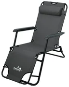 Cattara 13513 Șezlong pliabil Comfort, antracit,155 x 61 cm