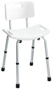Scaun de duș cu spătar și reglare a înălțimii SECURA, WENKO