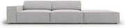Canapea 3 locuri cotiera dreapta, Jodie, Micadoni Home, BL, 262x102x70 cm, poliester, gri deschis