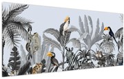 Tablou - Jungla ilustrată (120x50 cm)