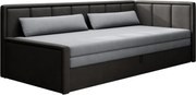 Canapea gri închis extensibilă/cu spațiu de depozitare cu tapițerie din chenille 214 cm Fulgeo – ELTAP