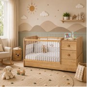 Pat transformabil cu sertare 75 x 160 cm Mocha Baby