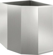 vidaXL Ghiveci de colț Argintiu 45 x 45 x 50 cm Oțel galvanizat