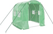 vidaXL Seră cu un cadru din oțel, verde, 4 m², 2x2x2 m