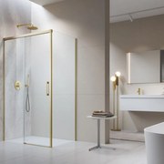 Usa de nisa culisanta Radaway Idea KDJ 100 cm sticla 6 mm auriu periat-transparent deschidere stanga