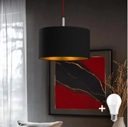 Eglo - Lampă suspendată LED TUNJA pe cablu, 1xE27/60W/230V, neagră