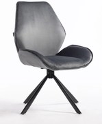 HR350 BAZĂ STEA Scaun Grafit din Catifea Bază Neagră