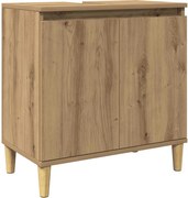 vidaXL Dulap de chiuvetă, stejar artizanal, 58x33x60 cm lemn prelucrat