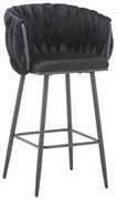 Scaun Bar Voletty Catifea Negru
