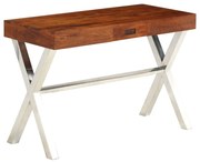 vidaXL Birou, lemn masiv de acacia cu finisaj tip miere, 110x50x76 cm