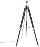 Lampă de podea neagră fără abajur - Tripod