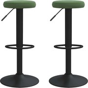 vidaXL Scaune de bar, 2 buc., verde închis, catifea