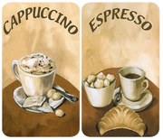 Protecție din sticlă pentru aragaz Wenko Coffee, 2 buc.