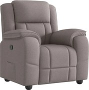 vidaXL Fotoliu rabatabil, gri taupe, material textil