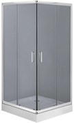 Cabina de dus patrata Deante Funkia cu usi culisante 80x80cm finisaj crom lucios