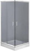 Cabina de dus patrata Deante Funkia cu usi culisante 80x80cm finisaj crom lucios