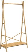 vidaXL Cuier pentru haine cu raft, 102x50x190 cm, bambus