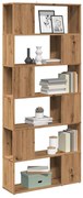 vidaXL Bibliotecă/Separator de cameră, Stejar artizanal, 80x24x186 cm