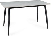Masa de dining RION 130x70 cm cu blat ceramic, marmura alba