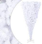 vidaXL Brad de Crăciun artificial inversat, cu suport, alb, 210 cm